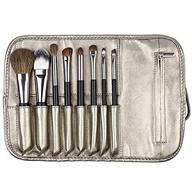 💄 matto travel makeup brushes - 8-piece brush set with travel pouch bag - includes 5 natural goat hair and 3 synthetic fiber makeup brushes logo