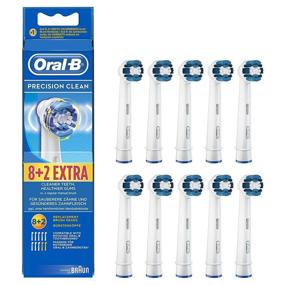 img 4 attached to 🦷 Oral-B Braun Precision Clean Replacement Toothbrush Heads (10 Count) - Genuine Original, International Version (German Packaging)