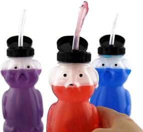 img 2 attached to 🍯 Cornucopia Honey Bear Sippy Cup Replacement Straws (6-Pack): Clear Medical Grade Flexible Straws for Therapy Bottles - Top Quality and Durable