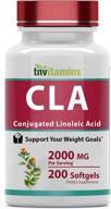 cla softgels supplement (2000 mg - 200 count) - conjugated linoleic acid from safflower oil - cla pills for women & men - support your diet & weight goals* - omega-6 fatty acids - top quality by tnvitamins logo