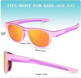 img 3 attached to 🕶️ Top-rated Kids Polarized Sunglasses: Flexible TPEE Frame, 100% UV Protection for Boys & Girls (Ages 5-13)