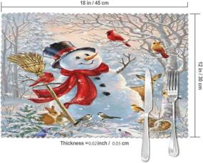 img 1 attached to Салфетки Snowman Christmas Washable Kitchen