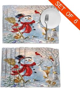 img 2 attached to Салфетки Snowman Christmas Washable Kitchen