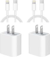 🔌 apple mfi certified iphone 13 charger 2-pack - 20w usb c wall charger with 6ft type-c to lightning cable - fast charging pd adapter for iphone 13/13 pro max/12/12 pro max/11/11 pro/xs/x/8plus logo