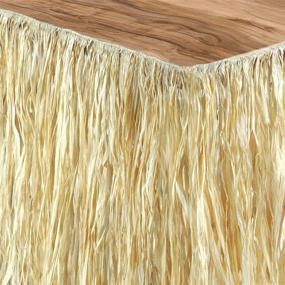 img 3 attached to 🌿 Natural Raffia Table Skirting: Enchant your space with exquisite accessory