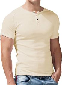 img 4 attached to 👕 Babioboa Henley Shirts: Stylish Sleeve T-Shirt for Men's Clothing