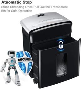 img 1 attached to 📝 Bonsaii 10-Sheet High-Security Micro-Cut Paper Shredder, Credit Card/Staples/Clips Shredder for Office and Home Use, 3.5-Gallon Pullout Wastebasket with Large Transparent Window (C220-B) - Enhanced SEO