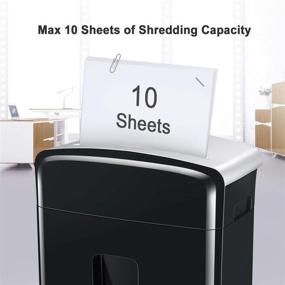 img 2 attached to 📝 Bonsaii 10-Sheet High-Security Micro-Cut Paper Shredder, Credit Card/Staples/Clips Shredder for Office and Home Use, 3.5-Gallon Pullout Wastebasket with Large Transparent Window (C220-B) - Enhanced SEO
