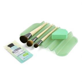 img 3 attached to 🌱 EcoTools 5-Piece Makeup Brush Set with Sponge Blender, Brush Cleaner Cleansing Shampoo – Vegan Beauty Tools