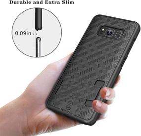 img 2 attached to 📱 Samsung Galaxy S8 Belt Clip Holster Case - WixGear Slim Shell Holster Combo with Stand (Not for Galaxy S8 Plus)