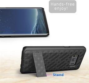 img 1 attached to 📱 Samsung Galaxy S8 Belt Clip Holster Case - WixGear Slim Shell Holster Combo with Stand (Not for Galaxy S8 Plus)