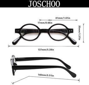 img 3 attached to 👓 JOSCHOO 5 Pack Retro Round Reading Glasses: Mini Small Comfortable Readers for Women & Men - Discover Stylish and Practical Eyewear!