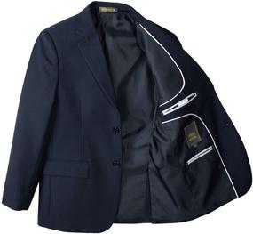 img 2 attached to 💼 Spring Notion Big Boys' Navy 5-Piece Suit Set: Stylish Two-Button Suit for Formal Occasions