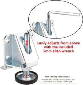 img 2 attached to Heavy Duty Furniture Leveling Feet for Enhanced Stability: Anwenk Adjustable Table Leg Leveler with Lock Nuts - Perfect for Furniture, Tables, Cabinets, Workbenches, Shelving Units, and More