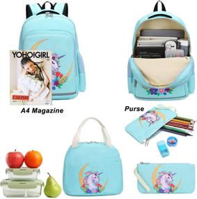 img 3 attached to Backpack Elementary Bookbag School Insulated Kids' Furniture, Decor & Storage in Backpacks & Lunch Boxes