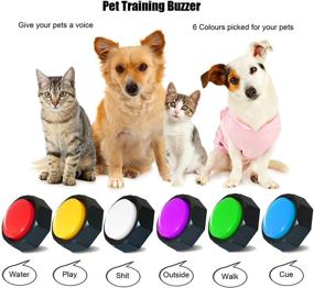 img 1 attached to U-Likee Set of 6 Colors Dog Buttons - Recordable White Noise - Train Your Dog with Customizable Messages (Includes Battery)