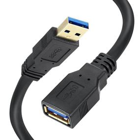 img 4 attached to 🔌 20FT удлинительный кабель USB 3.0 - Qxcynsef SuperSpeed USB3.0 Extender Cord, Тип A мужской кабель к A женскому (черный)