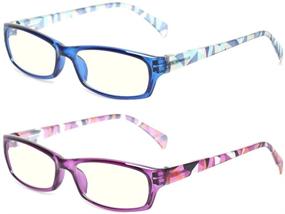 img 4 attached to 👓 Anti-Blue Light Blocking Computer Glasses for Women - 2 Pair of Blue Light Blocking Reading Glasses