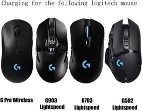 img 2 attached to 🖱️ Беспроводная зарядная станция Logitech для игровой мыши G Pro X Superlight, G502 Lightspeed, G703, G903 Lightspeed и G PRO Wireless с системой беспроводной зарядки Powerplay.