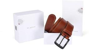 img 1 attached to 👔 Ultimate Style & Quality: Genuine Leather Single Buckle Men's Belts for a Premium Look