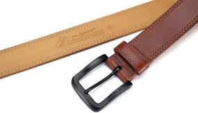 img 2 attached to 👔 Ultimate Style & Quality: Genuine Leather Single Buckle Men's Belts for a Premium Look