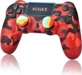 img 3 attached to 🎮 AUGEX Wireless Game Controller with Charging Cable and Dual Motors - Green Camo & Red Camo