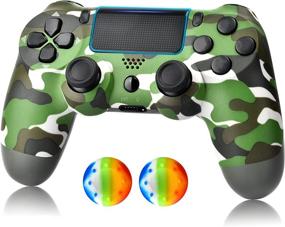 img 2 attached to 🎮 AUGEX Wireless Game Controller with Charging Cable and Dual Motors - Green Camo & Red Camo