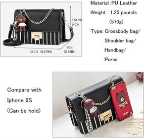 img 2 attached to 👜 Fashionable Crossbody Leather Handbags with Shoulder Strap - Women's Handbags & Wallets in Satchel Style