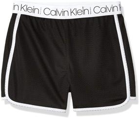 img 2 attached to 💃 Короткие спортивные шорты Calvin Klein для девочек: Последнее слово в активной одежде для девочек.