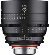 📷 rokinon xeen xn35-pl 35mm t1.5 pro cine lens for pl mount pro video cameras - black logo