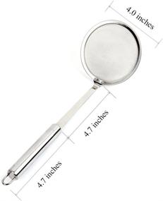 img 2 attached to 🍲 TEMCHY Stainless Steel Hot Pot Fat Skimmer Spoon – Fine Mesh Strainer for Effortless Grease and Foam Skimming