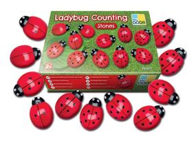 img 3 attached to 🐞 YUS1027 Ladybug Counting Stones - Set of 22 with Yellow Door