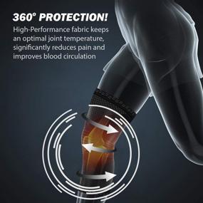 img 1 attached to 🏋️ Top-rated POWERLIX Knee Compression Sleeve for Effective Knee Pain Relief in Men & Women – Ideal for Running, Basketball, Weightlifting, Gym, Workouts, and Sports