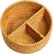 divided sections handwoven serving coffee table logo