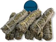 🌿 nessastores - white sage and sweetgrass smudge incense 4-inch bundle #jc-185 (pack of 4) логотип