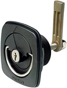 img 1 attached to 🔒 Perko 1081DP3BLK Flush Lock & Latch - Straight Cam Bar, Flexible Plastic Strike: Secure and Convenient Solution for Locking and Latching