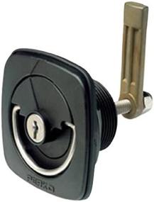 img 2 attached to 🔒 Perko 1081DP3BLK Flush Lock & Latch - Straight Cam Bar, Flexible Plastic Strike: Secure and Convenient Solution for Locking and Latching