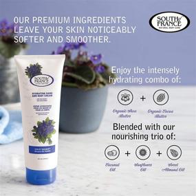 img 3 attached to 🌸 South of France Hydrating Hand Cream for Women - Moisturizing for Dry Cracked Skin with Shea Butter and Cocoa Butter, 8 oz Tube, Violet Bouquet Scented Lotion