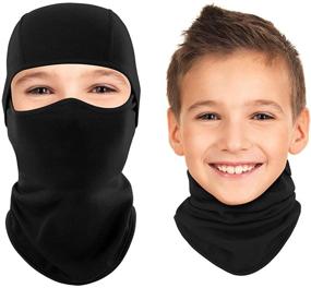 img 4 attached to ❄️ Winter Skiing Snowboarding Cycling Kids Balaclava – Cold Weather Windproof Tactical Face Mask