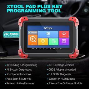 img 3 attached to 🔑 XTOOL X100 PAD Plus: 2021 Новейший автомобильный программатор ключей с диагностикой уровня OE, 23+ сервиса, прокачка ABS, сброс масла, программирование дроссельной заслонки, инжекторов, пневмоподвеска, 2 года бесплатного обновления.