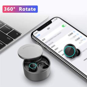 img 3 attached to Willmmax Wireless Earbuds with Charging Case - Bluetooth 5.0 Sports Headphones | TWS Stereo Sound 🎧 | Touch Control | Noise Reduction | Integrated Microphone | IPX5 Waterproof | Wireless & USB-C Charging Box