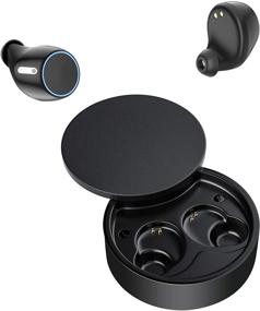 img 4 attached to Willmmax Wireless Earbuds with Charging Case - Bluetooth 5.0 Sports Headphones | TWS Stereo Sound 🎧 | Touch Control | Noise Reduction | Integrated Microphone | IPX5 Waterproof | Wireless & USB-C Charging Box