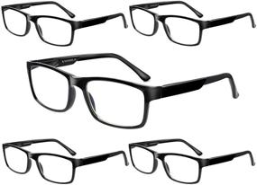 img 1 attached to 👓 VIDEBLA 5-Pack Computer Reading Glasses: Stylish Blue Light Blocking Readers for Effective Eye Protection and Comfort