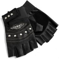 mens biker motorcycle gloves spike logo