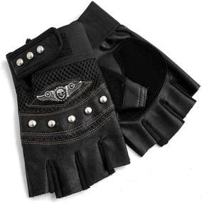 img 3 attached to Mens Biker Motorcycle Gloves Spike