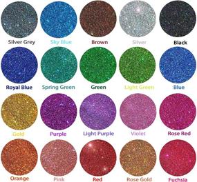 img 1 attached to 🌈 Laza Holographic Ultra Fine Glitter Powder Sequins - 20 Colors for Resin, Nail Art, Epoxy, Tumbler, Slime & More - Craft Glitter for Weddings, Cards, Flowers, Scrapbooking, Festivals