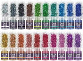 img 3 attached to 🌈 Laza Holographic Ultra Fine Glitter Powder Sequins - 20 Colors for Resin, Nail Art, Epoxy, Tumbler, Slime & More - Craft Glitter for Weddings, Cards, Flowers, Scrapbooking, Festivals