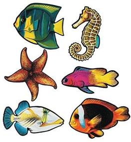 img 1 attached to 🐠 Colorful Beistle Fish Cutouts - 14.25"-16.75" - Pack of 6 - Multicolored Décor