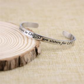 img 2 attached to 🌟 Joycuff Women's Inspirational Cuff Bracelet - Quote Jewelry for Friends: A Meaningful Gift during Difficult Times