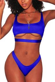 img 1 attached to FAFOFA Swimsuit Cutout Underboob Cropped